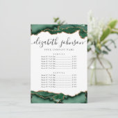 Invitation Emerald Green Gold Agate Entreprise Prix Entrepris (Debout devant)