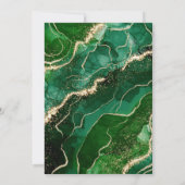 Invitation Emerald Green Gold Black Agate 30e anniversaire (Dos)