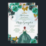 Invitation Emerald Green & Gold Butterfly Mis Quince 2<br><div class="desc">Emerald Green & Gold Butterfly Mis Quince 2 InvitationMis Quince Anos,  15e anniversaire, </div>