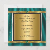 Invitation Emerald Green Gold Fabelle Heels Anniversaire Part (Dos)