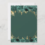 Invitation Emerald Green Gold Floral Butterfly Sweet 16 (Dos)