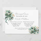 Invitation Emerald Green & Gold Floral Rehearsal Dinner (Devant)