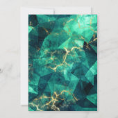 Invitation Emerald Green Gold Gemstone Mariage musulman (Dos)