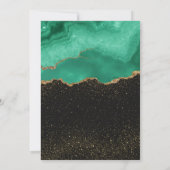 Invitation Emerald Green Gold Glitter Watercolor (Dos)