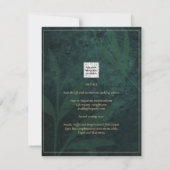 Invitation Emerald Green Gold Mariage Imprimer Téléchargement (Dos)