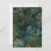 Invitation Emerald Green & Gold Parties scintillant (Dos)