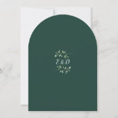 Invitation Emerald Green Green Gold Arch Mariage (Dos)