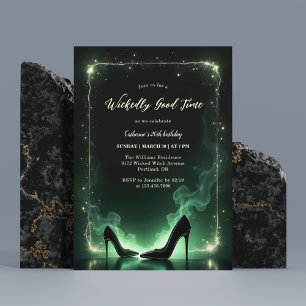 Invitation Emerald Green High Heures Mystical Wicked Annivers