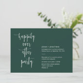 Invitation Emerald Green Joyeusement après QR Code Photo (Debout devant)