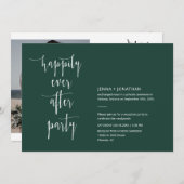 Invitation Emerald Green Joyeusement après QR Code Photo (Devant / Derrière)