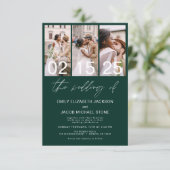 Invitation Emerald Green Le Mariage du Mariage photo (Debout devant)