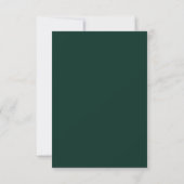 Invitation Emerald Green Leafy Crest Monogramme Mariage éléga (Dos)