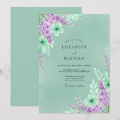 Invitation Emerald Green Luxe Forest Wedding (Devant / Derrière)