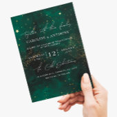 Invitation Emerald Green Magical Gold Mariage