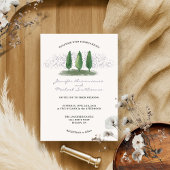 Invitation Emerald Green Mariage de la forêt de Lilac