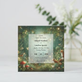 Invitation Emerald Green Mariage forestier enchanté (Debout devant)