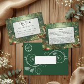 Invitation Emerald Green Mariage forestier enchanté