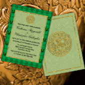 Invitation Emerald Green Mariage irlandais