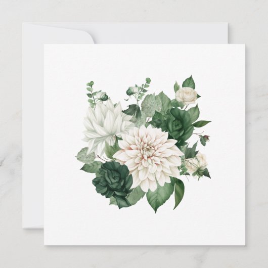 Invitation Emerald Green Mariage végétal (Dos)