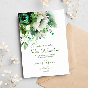 Invitation Emerald Green Mariage végétal