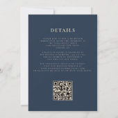 Invitation Emerald Green Marine Blue Agate Code QR Mariage (Dos)