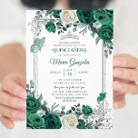 Invitation Emerald Green Mexicaine Charra Mis Quince<br><div class="desc">Emerald Green Mexican Charra Mis Quince Invitation Mis Quince Anos,  15e anniversaire, </div>