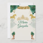 Invitation Emerald Green Mis Quince 15 Anos Gold Crown (Dos)