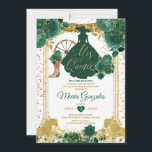 Invitation Emerald Green Mis Quince 15 Anos Gold Parties scin<br><div class="desc">Quinceañera Emerald Green Crown Parties scintillant Invitation Mis Quince 15 Anos,  16e anniversaire, </div>