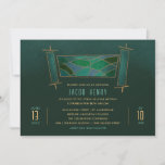 Invitation Emerald Green Mosaic Torah Scroll Bar/Bat mitzvah<br><div class="desc">Parchemin abstrait Torah avec une mosaïque de riche palette texturée de verts, ce design fait un beau choix pour ceux qui recherchent un bar à thème plus religieux ou une invitation bat mitzvah. Parce qu'il est entièrement personnalisable, il convient à tous les types d'événements et de vacances juifs ou synagogue....</div>