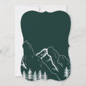 Invitation Emerald Green Mountains Pine Tree Mariage extérieu (Dos)