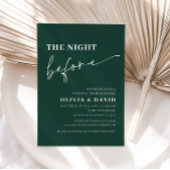 Invitation Emerald Green Night Avant Le Dîner De Répétition I