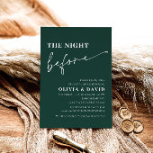 Invitation Emerald Green Night Avant Le Dîner De Répétition I