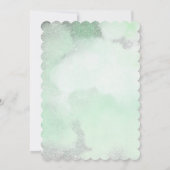 Invitation Emerald Green Parties scintillant en argent Prince (Dos)