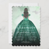 Invitation Emerald Green Parties scintillant en argent Prince (Devant)