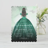 Invitation Emerald Green Parties scintillant en argent Prince (Debout devant)
