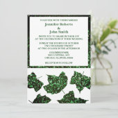 Invitation Emerald Green Parties scintillant laisse un mariag (Debout devant)