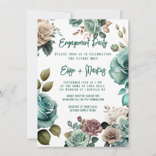 Invitation Emerald Green Peony