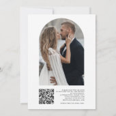 Invitation Emerald Green Photo QR Code Mariage (Dos)