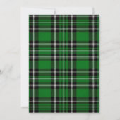 Invitation Emerald Green Plaid Elegant Scottish (Dos)