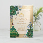 Invitation Emerald Green Princess Quinceañera (Debout devant)