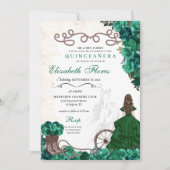 Invitation Emerald Green Princesse de l'Ouest Charra Quinceañ (Devant)