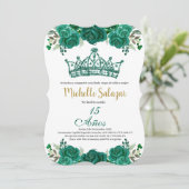 Invitation Emerald Green Quinceanera (Debout devant)