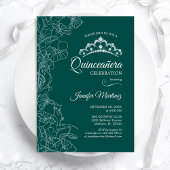 Invitation Emerald Green Quinceanera
