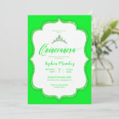 Invitation Emerald Green Quinceanera (Debout devant)