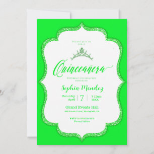 Invitation Emerald Green Quinceanera