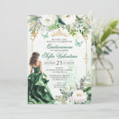 Invitation Emerald Green Quinceañera (Debout devant)