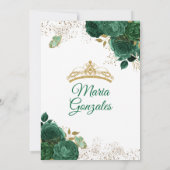 Invitation Emerald Green Quinceañera mexicain 16e papillon (Dos)