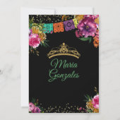 Invitation Emerald Green Quinceañera mexicain 16e papillon (Dos)