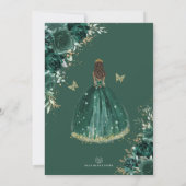 Invitation Emerald Green Quinceañera Princess Mis Quince Anos (Dos)