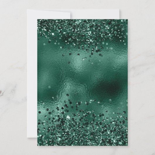 Invitation Emerald Green Robe Papillon Or Quinceanera (Dos)